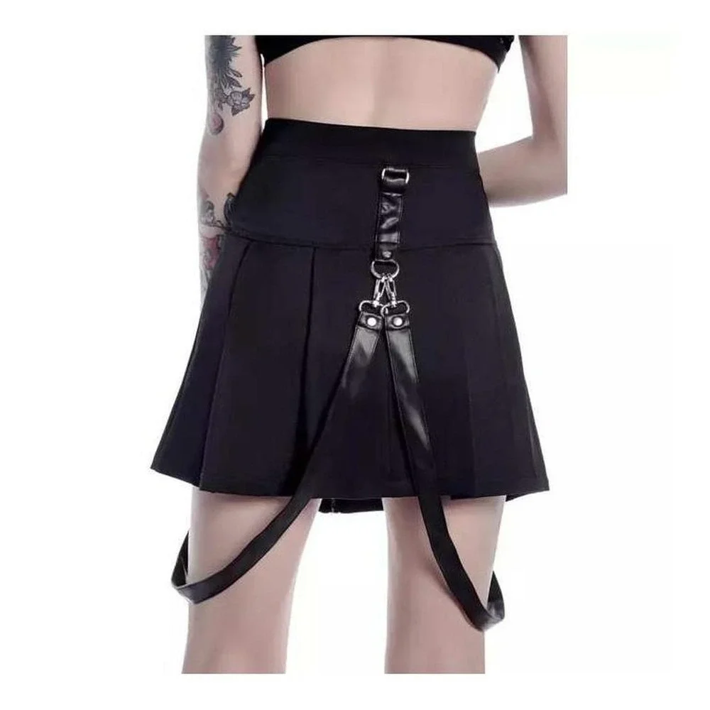Blaire B**ch black mini skirt removable straps M
